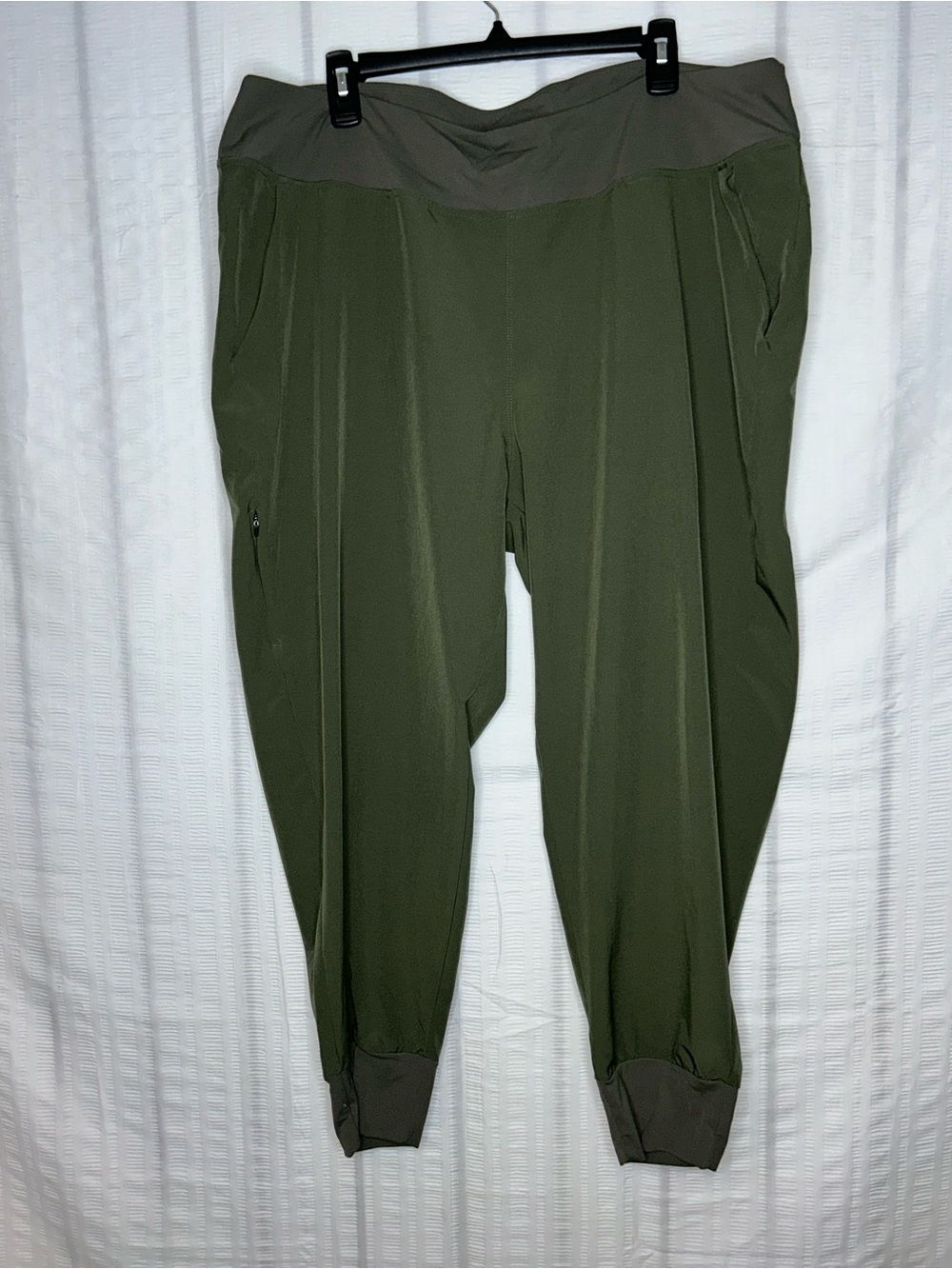 Patagonia Joggers Women XXL Green Happy Hike Studio Pants Cuffed Lightweight